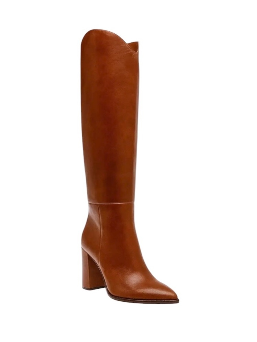 Steve Madden Leather Bixby Tall Boot in Cognac Size 6 - Picture 12 of 12